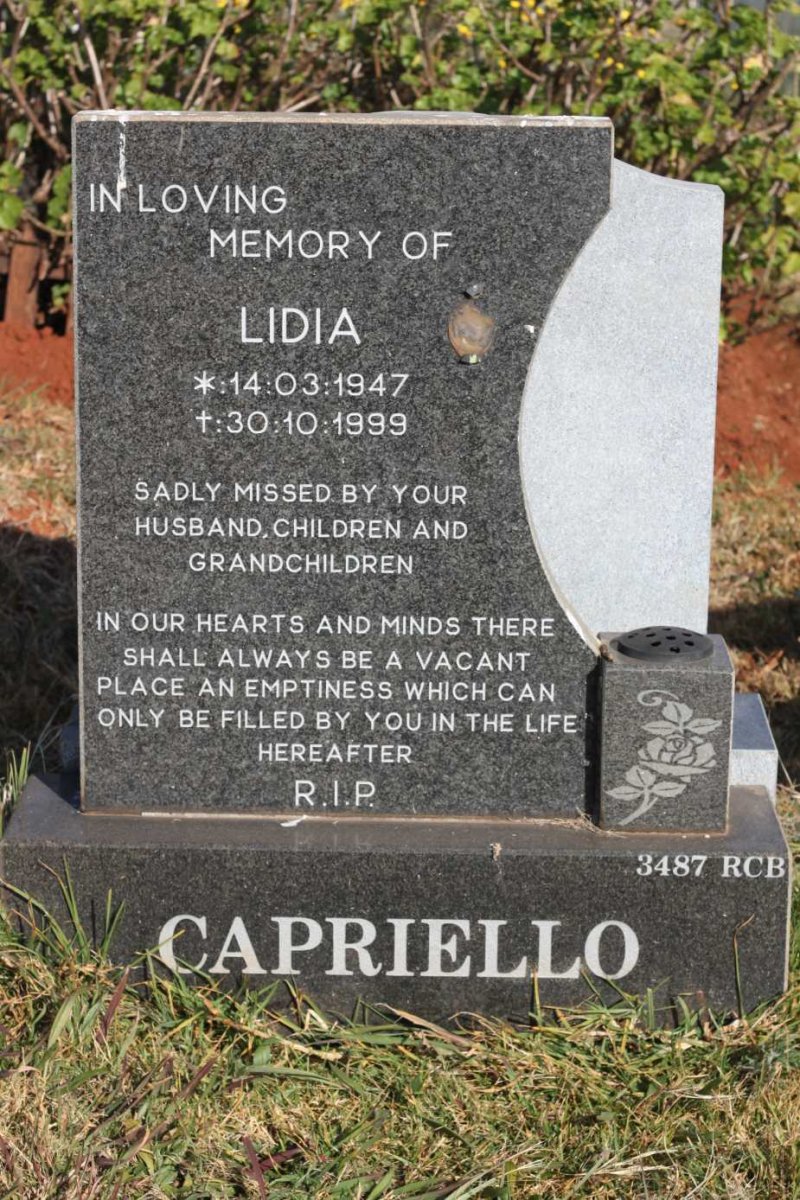 CAPRIELLO Lidia 1947-1999