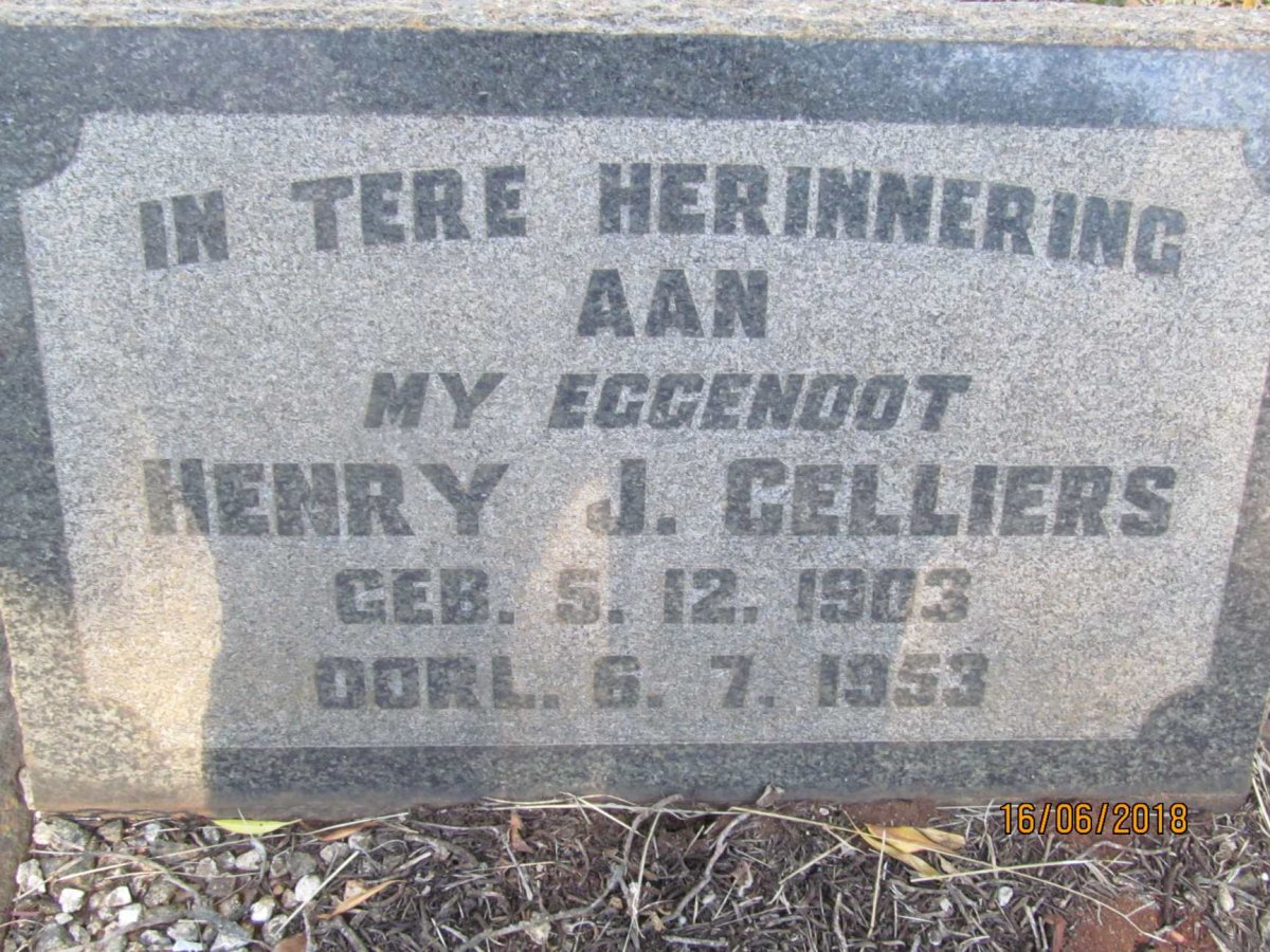 CELLIERS Henry J. 1903-1953