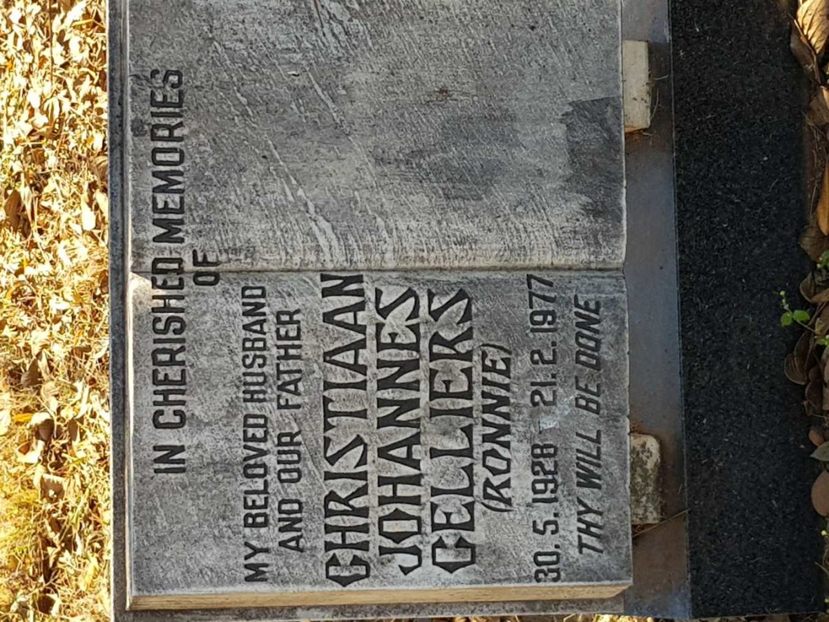 CELLIERS Christiaan Johannes 1928-1977