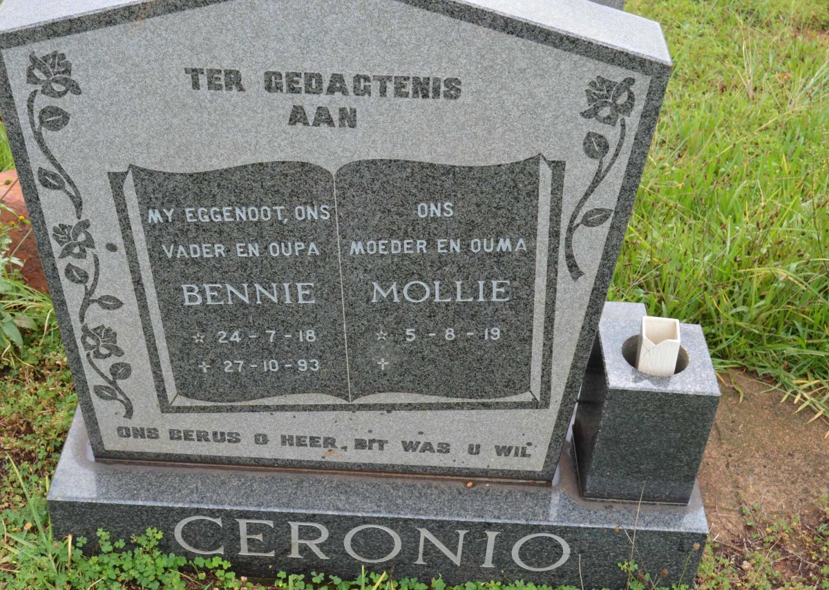 CERONIO Bennie 1918-1993 &amp; Mollie 1919-