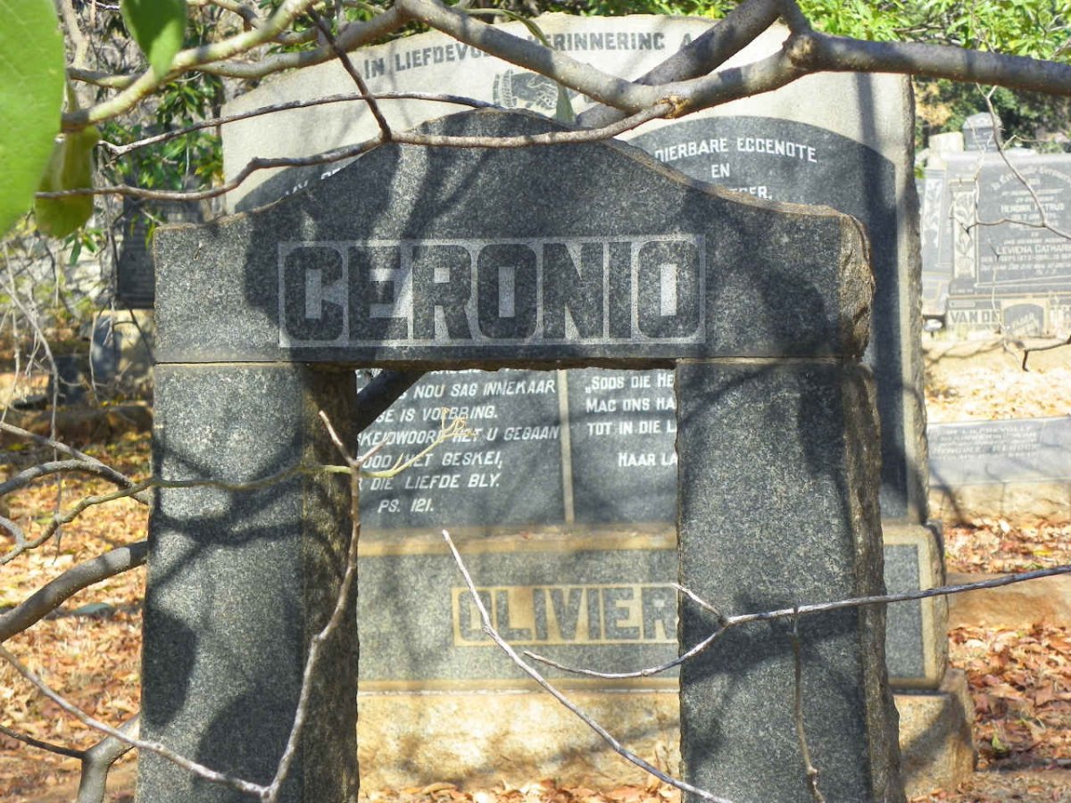 CERONIO Magiel Adriaan Petrus 1892-1944 &amp; Jacomina Magrietha 1894-1980