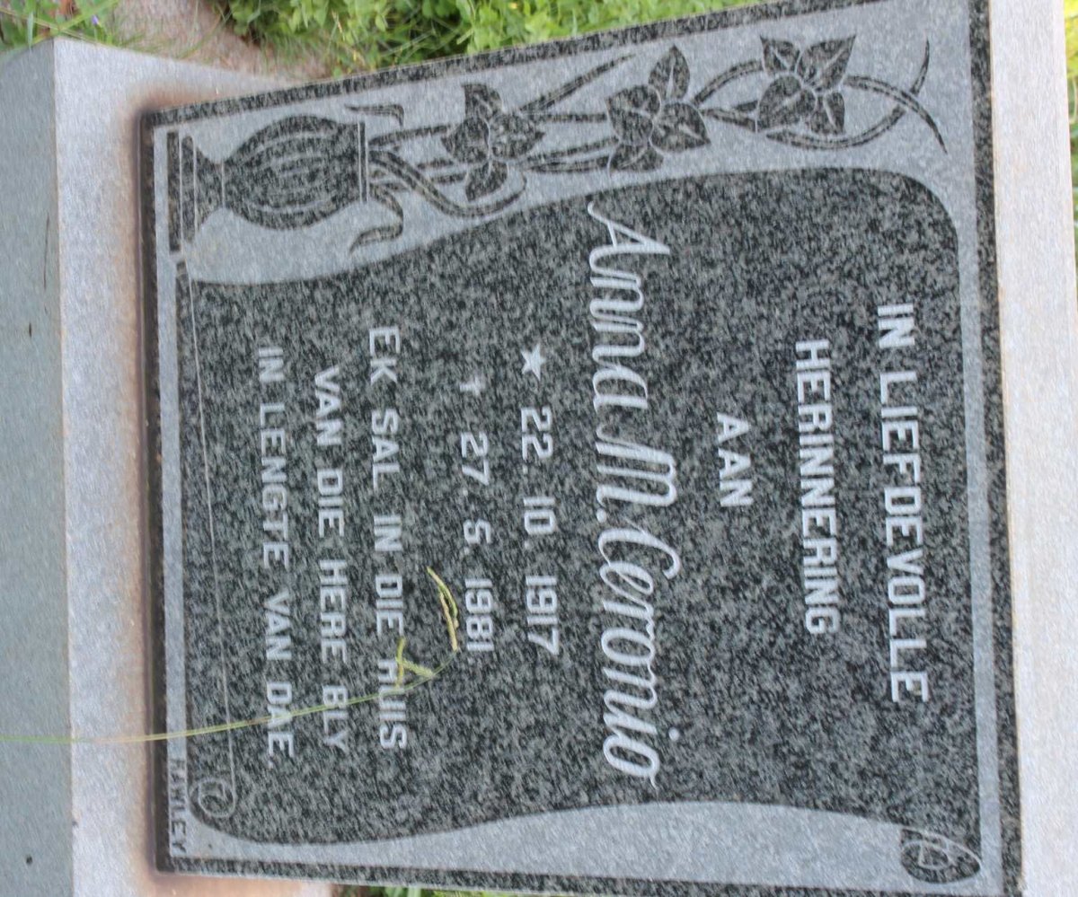CERONIO Anna M. 1917-1981