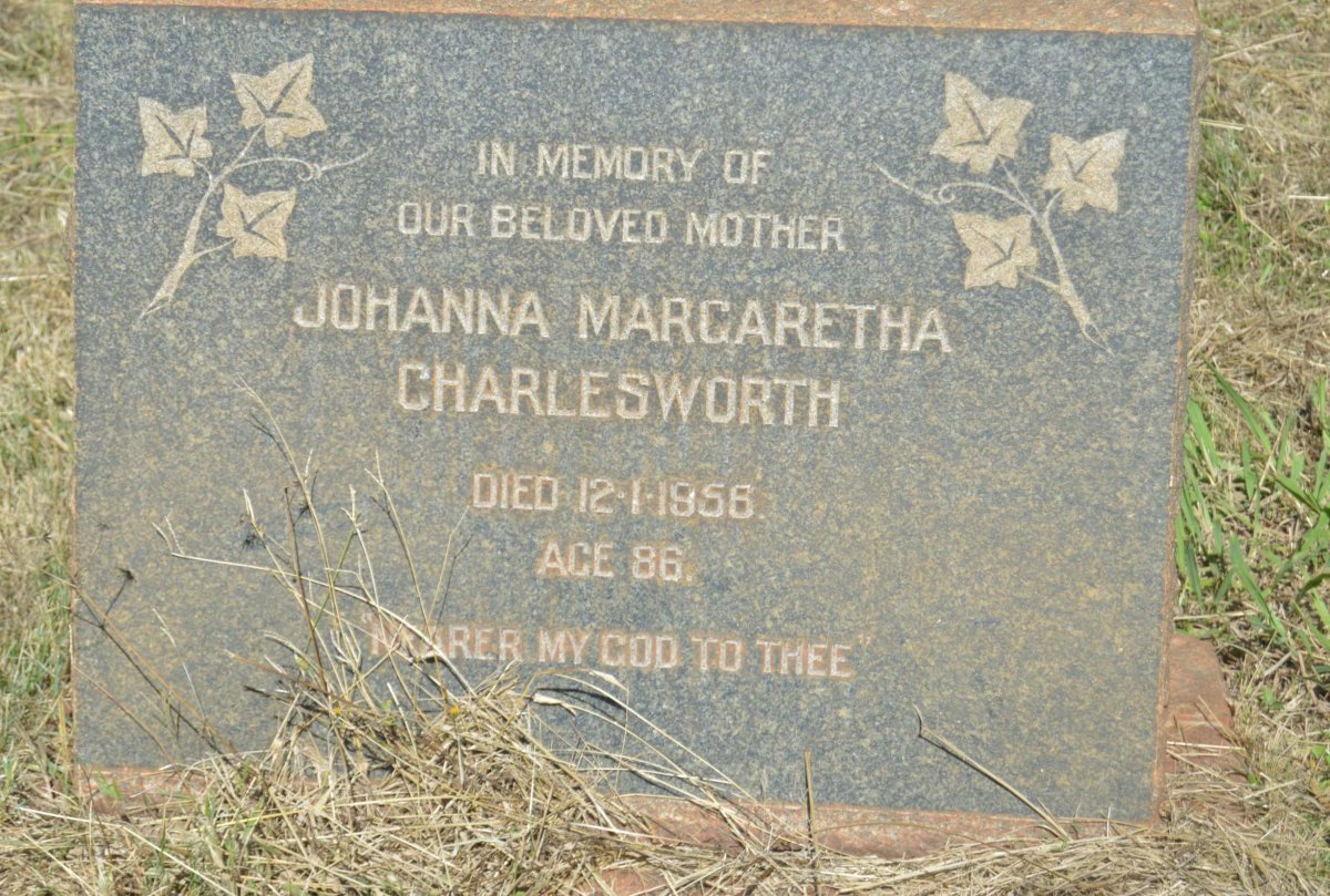 CHARLESWORTH Johanna Margaretha -1956