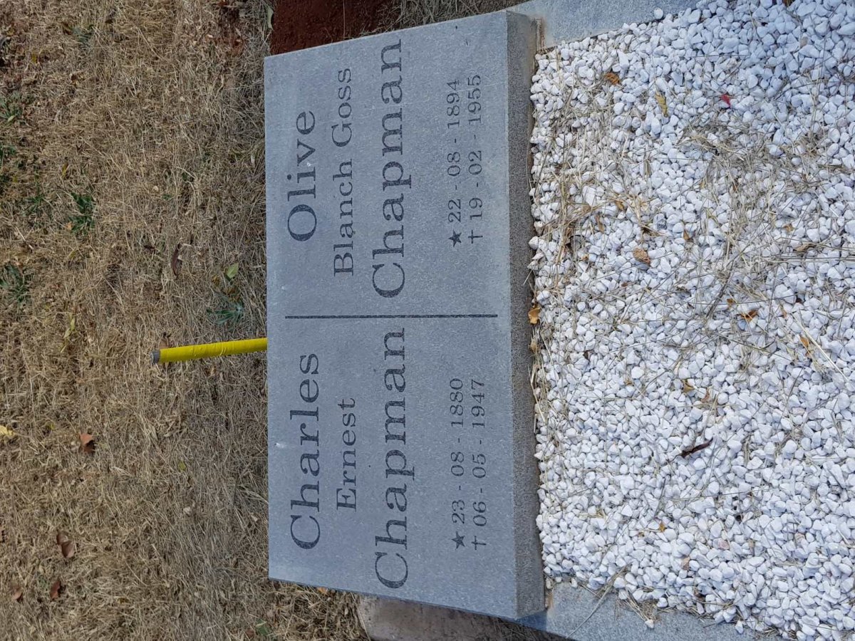 CHAPMAN Charles Ernest 1880-1947 &amp; Olive Blanch Goss 1894-1955