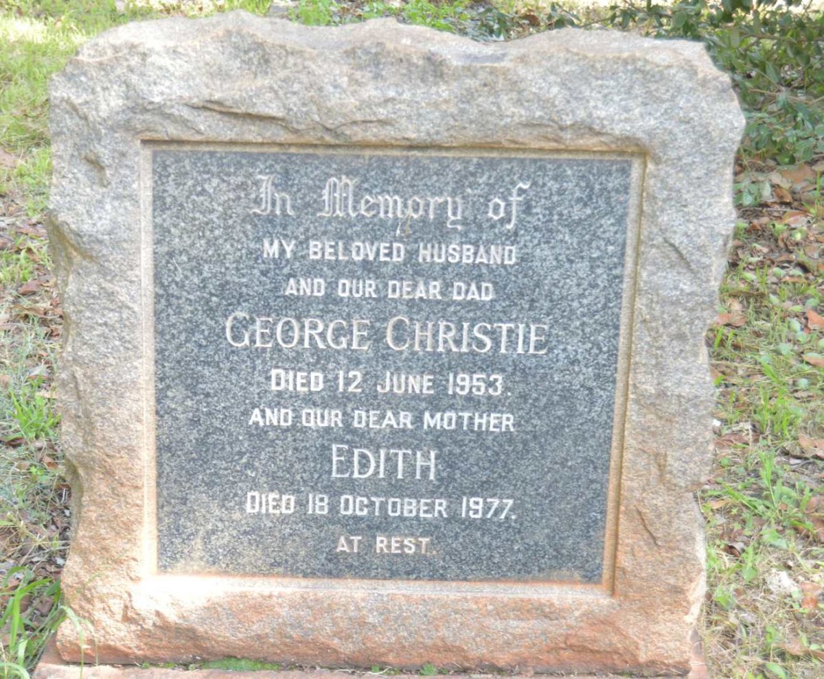 CHRISTIE George -1953 &amp; Edith -1977