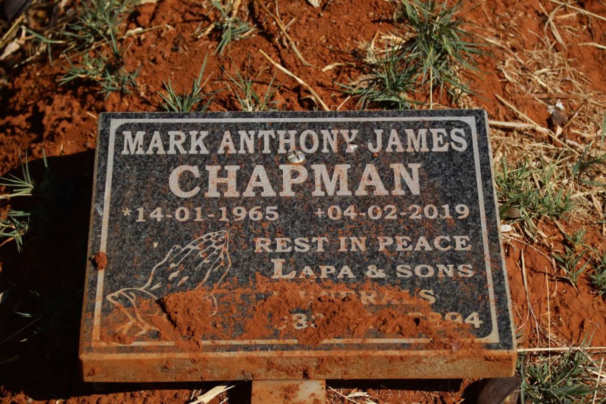 CHAPMAN Mark Anthony James 1965-2019