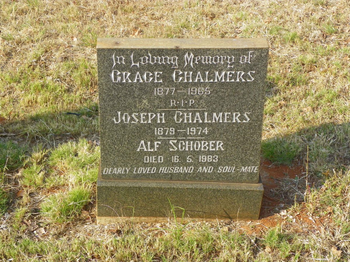 CHALMERS Joseph 1879-1974 &amp; Grace 1877-1965 :: SCHOBER Alf -1983
