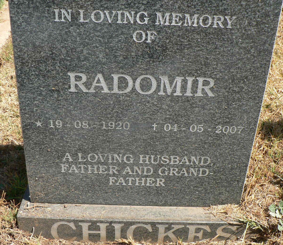CHICKES Radomir 1920-2007