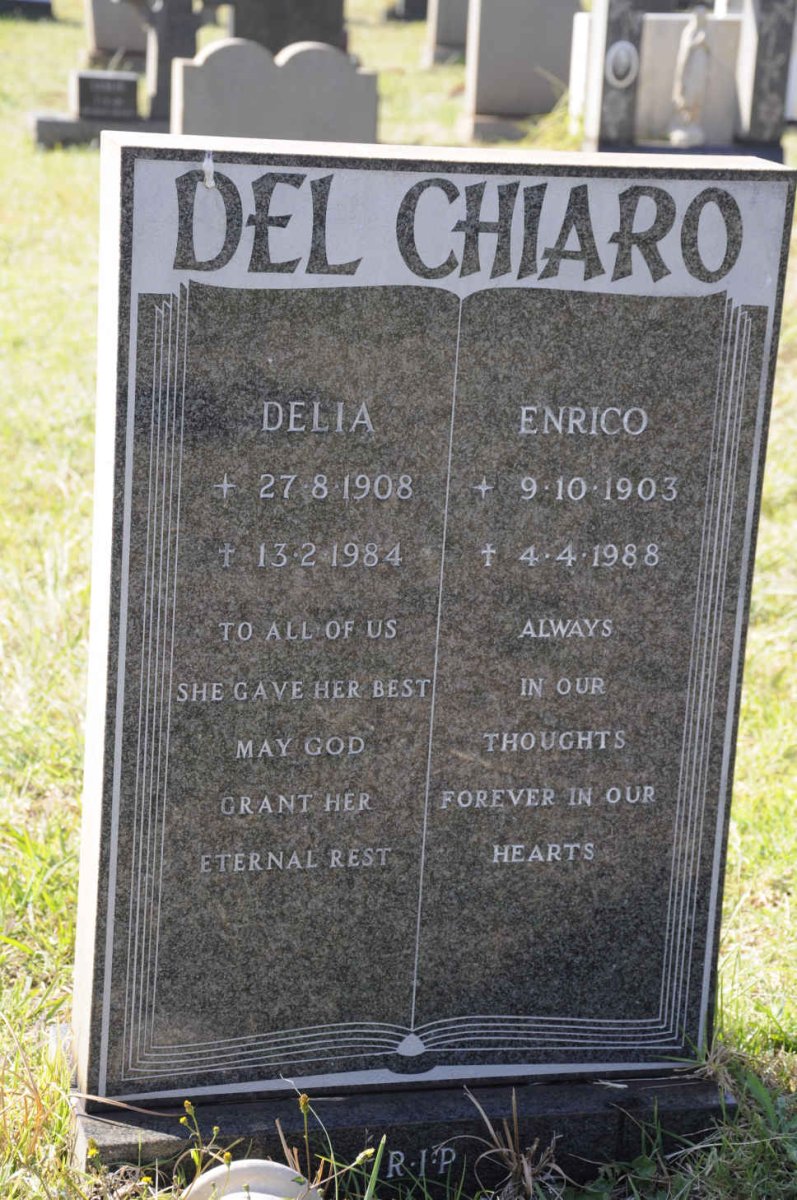 CHIARO Enrico, del 1903-1988 &amp; Delia 1908-1984