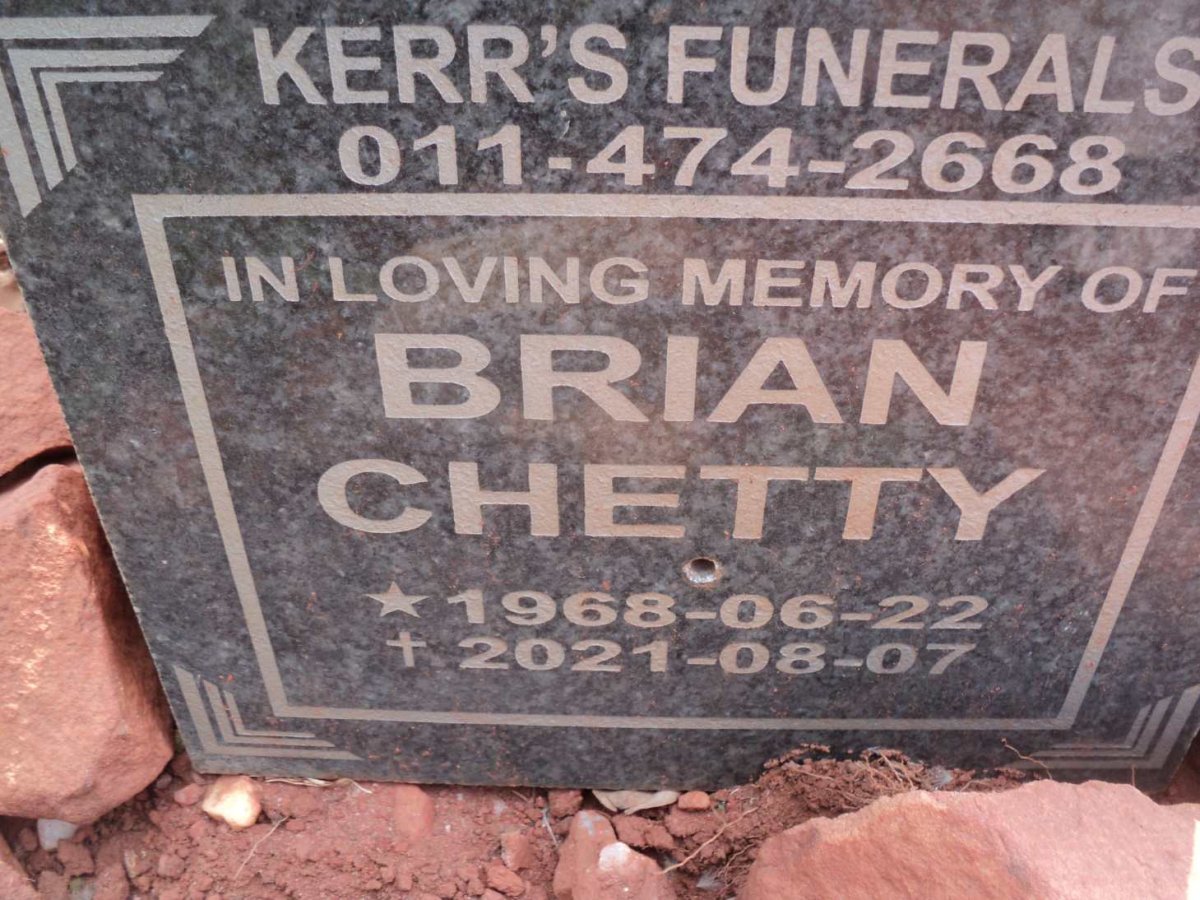 CHETTY Brian 1968-2021