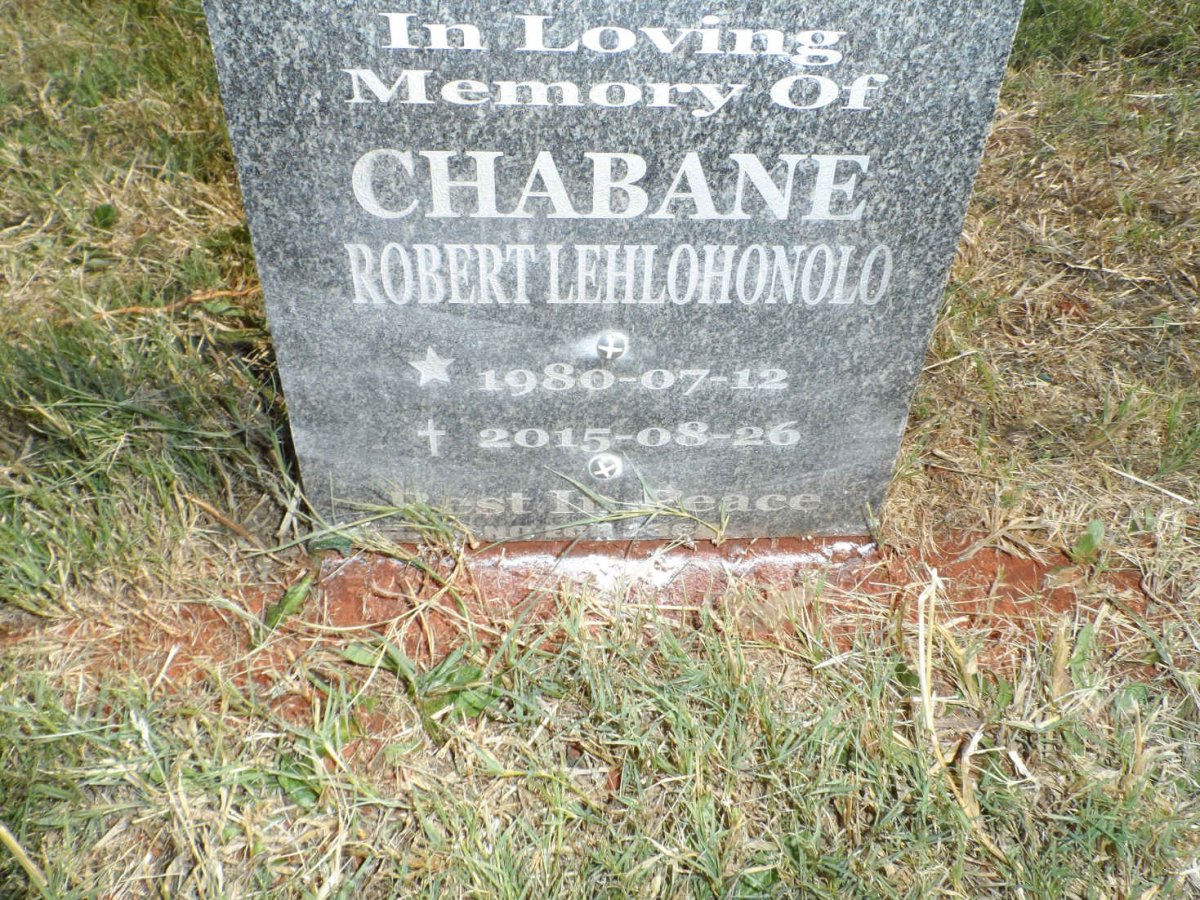 CHABANE Robert Lehlohonolo 1980-2015
