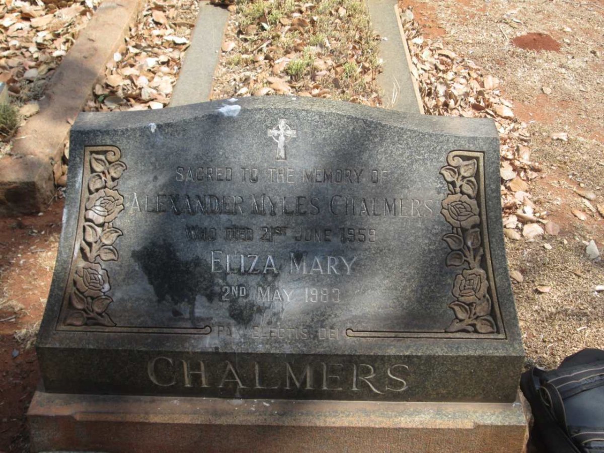 CHALMERS Alexander Myles -1959 &amp; Eliza Mary -1983