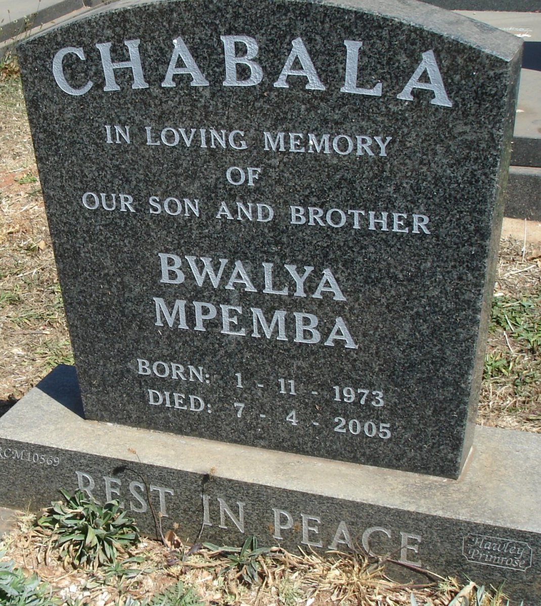 CHABALA Bwalya Mpemba 1973-2005