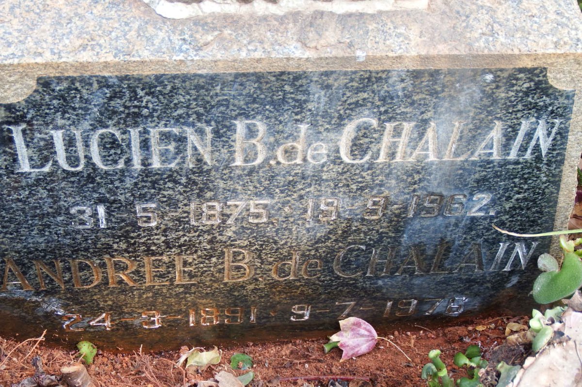 CHALAIN Lucien B., de 1875-1962 :: CHALAIN Andree B., de 1891-1976