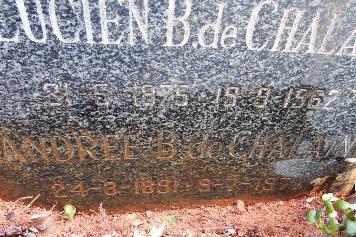 CHALAIN Lucien B., de 1875-1962 :: DE CHALAIN Andree B. 1891-1976