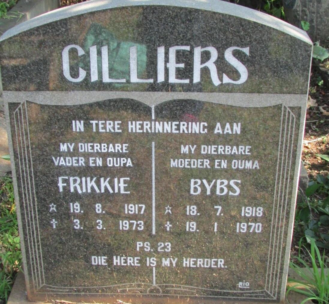CILLIERS Frikkie 1917-1973 &amp; Bybs 1918-1970