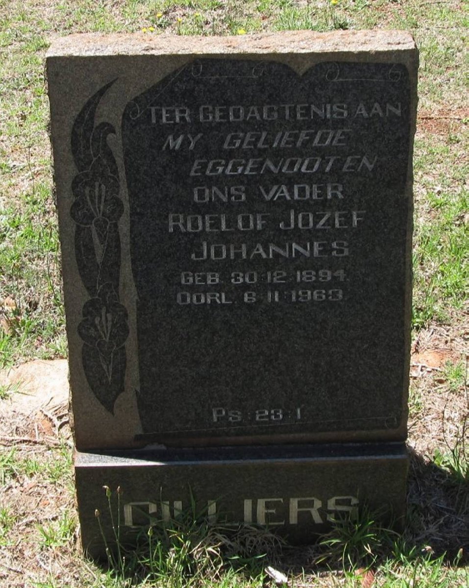 CILLIERS Roelof Jozef Johannes 1894-1963