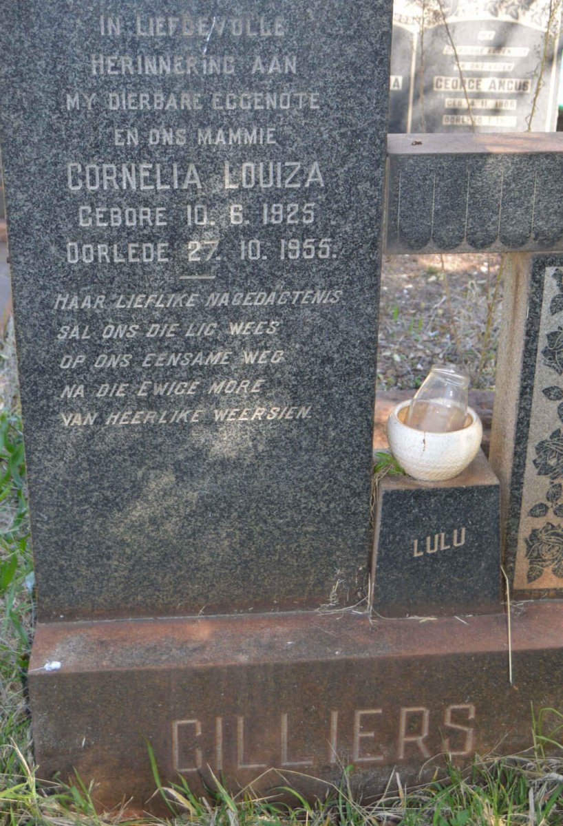 CILLIERS Cornelia Louiza 1925-1955