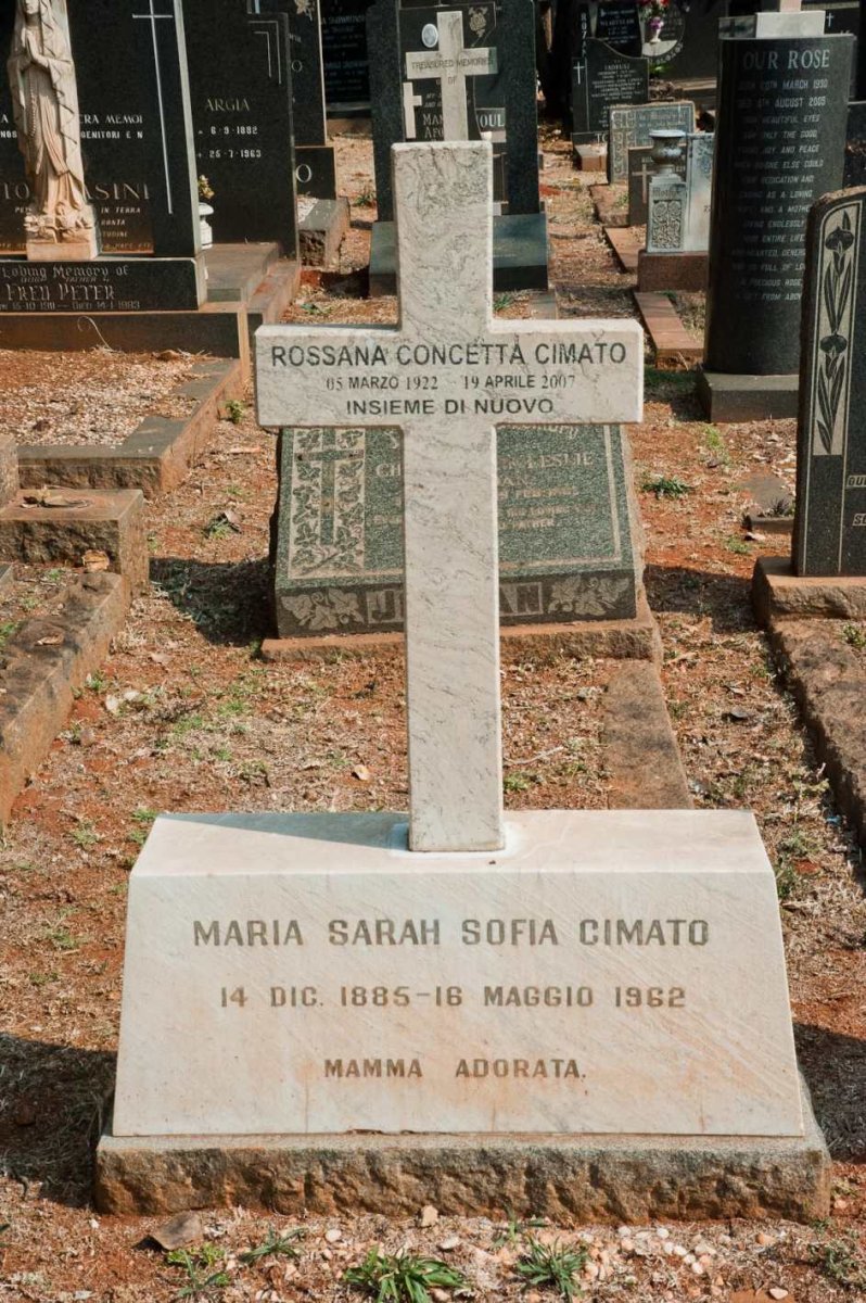 CIMATO Maria Sarah Sofia 1885-1962 :: CIMATO Rossana Concetta 1922-2007
