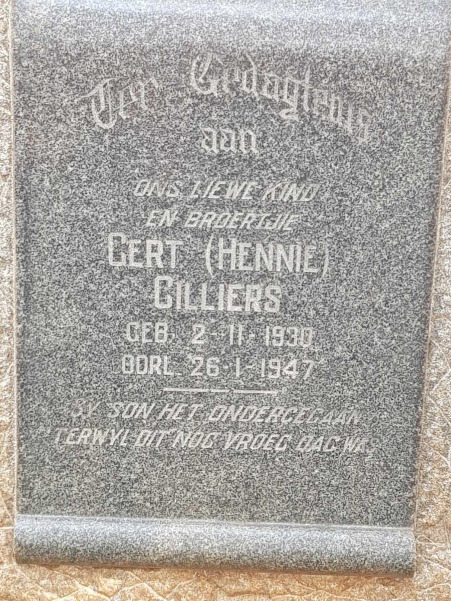 CILLIERS Gert 1930-1947
