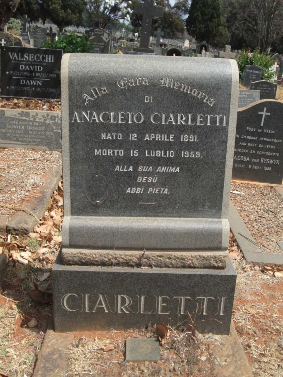 CIARLETTI Anacleto 1891-1959