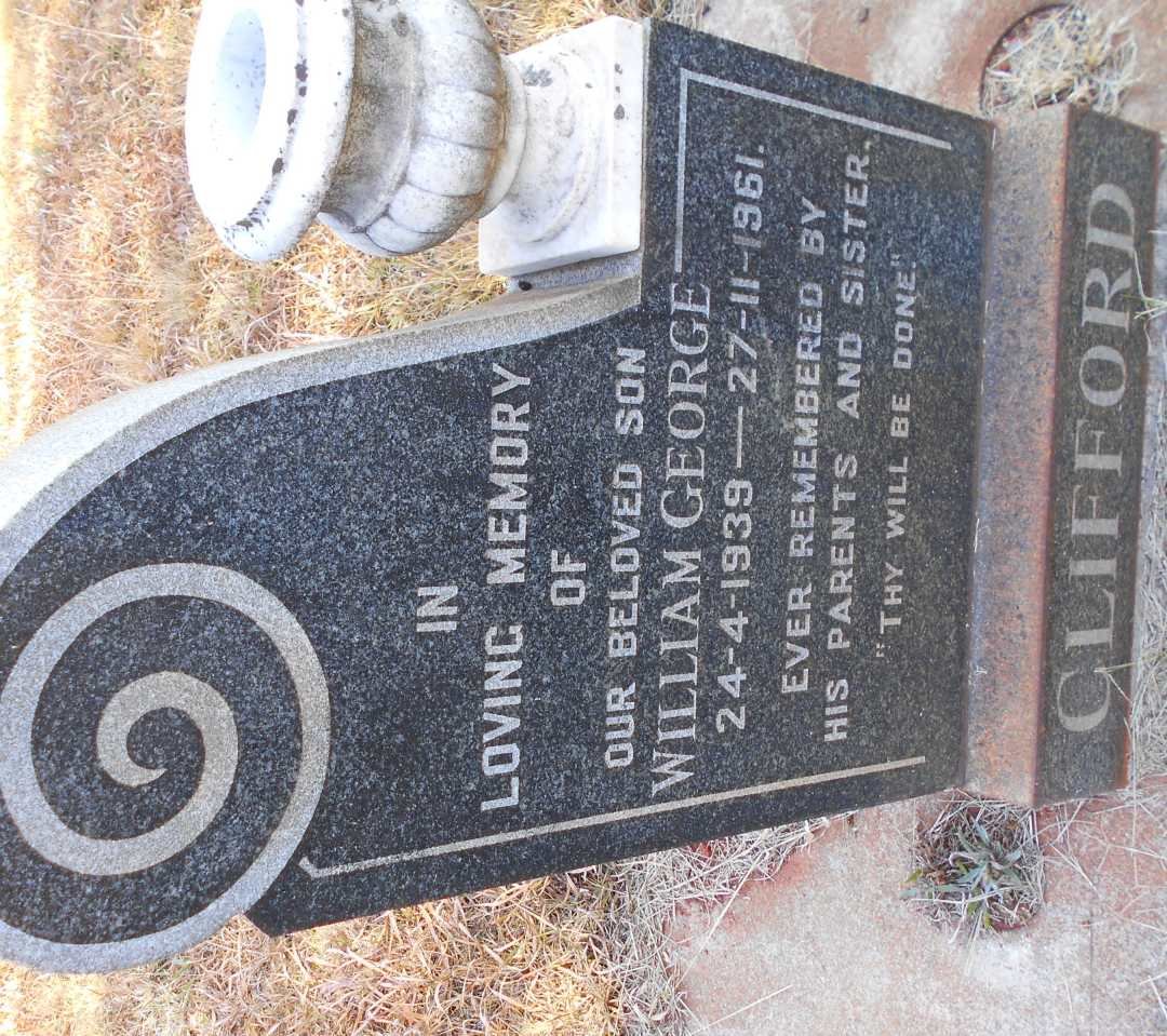 CLIFFORD William George 1939-1961