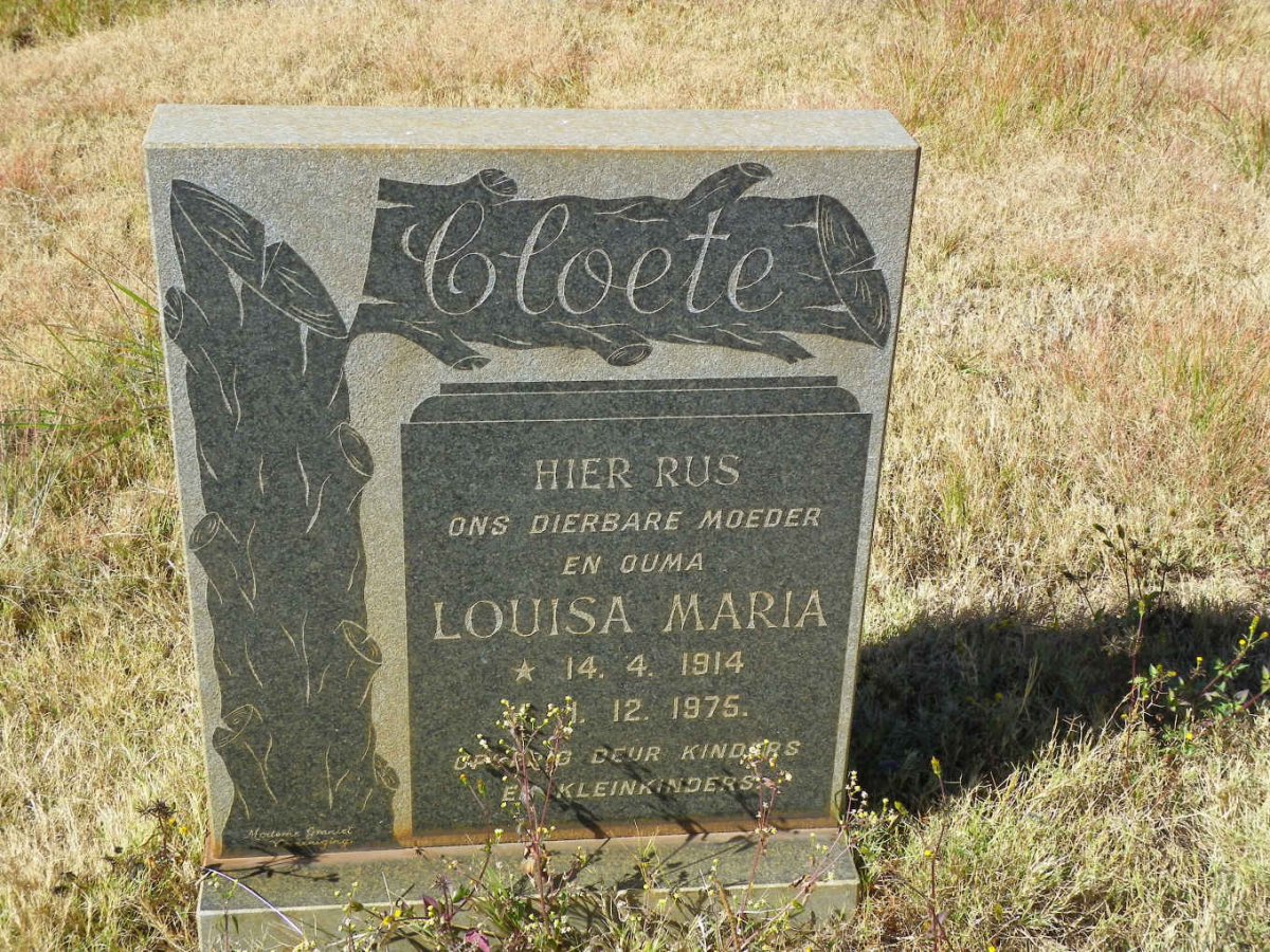 CLOETE Louisa Maria 1914-1975
