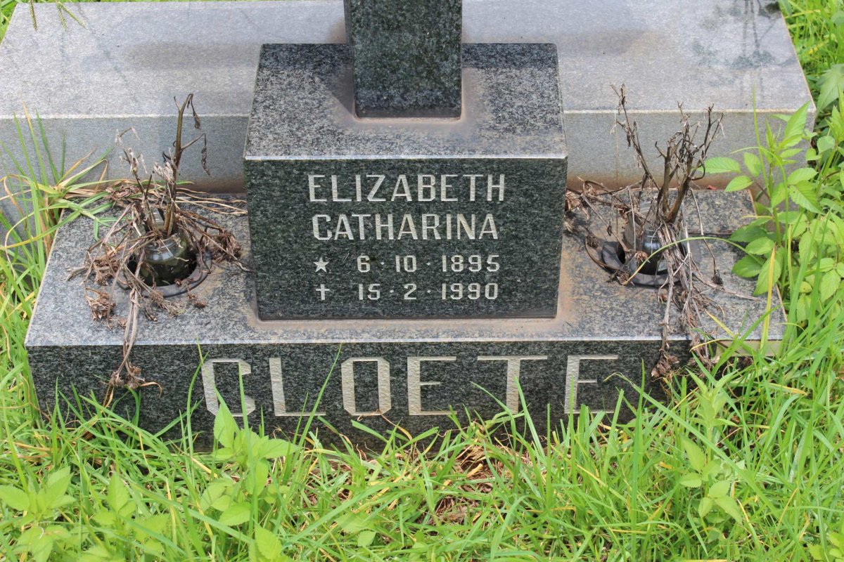 CLOETE Elizabeth Catharina 1895-1990