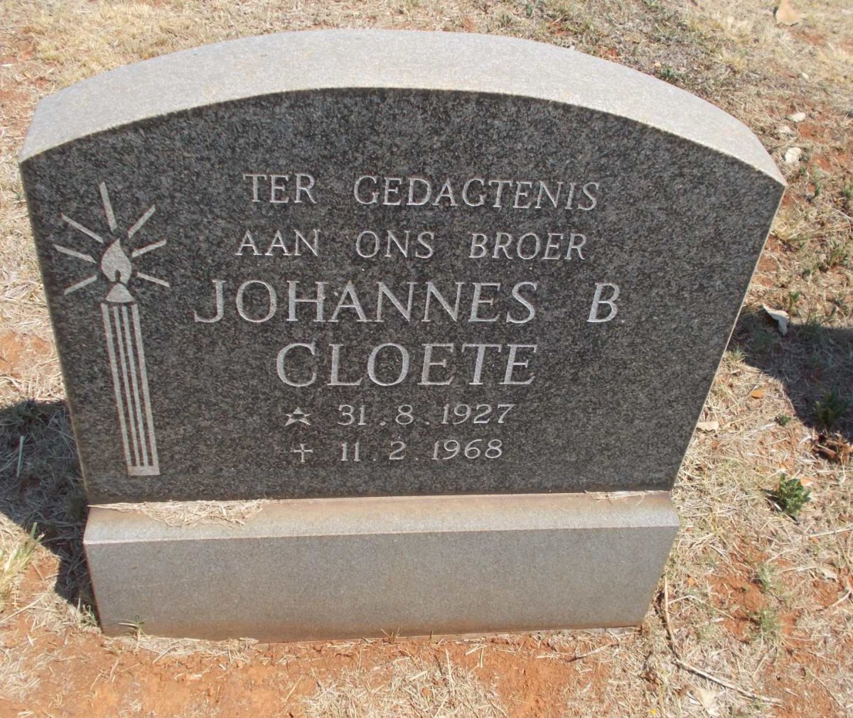 CLOETE Johannes B. 1927-1968