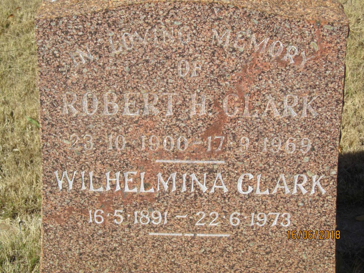 CLARK Robert H. 1900-1969 &amp; Wilhelmina 1891-1973