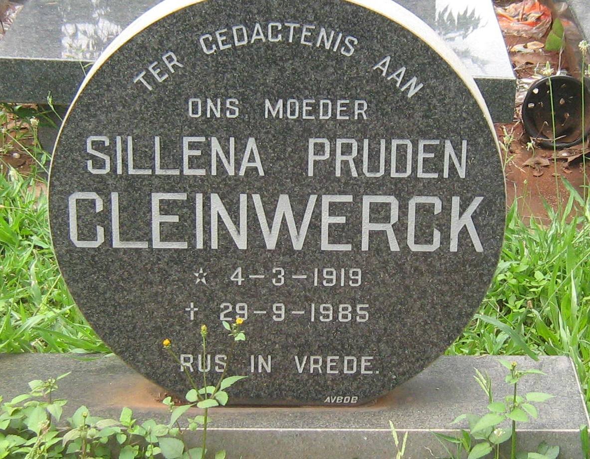 CLEINWERCK Sillena Pruden 1919-1985