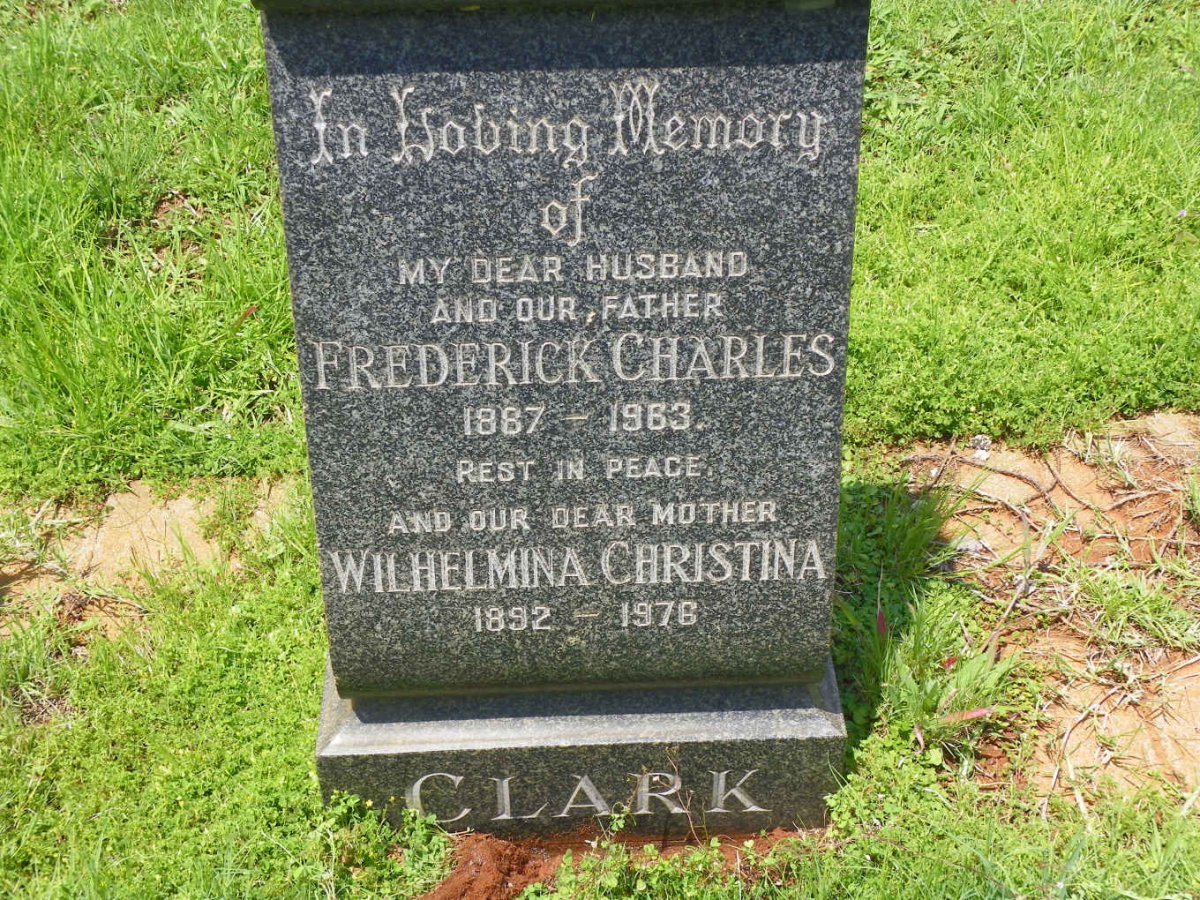 CLARK Frederick Charles 1887-1963 &amp; Wilhelmina Christina 1892-1976