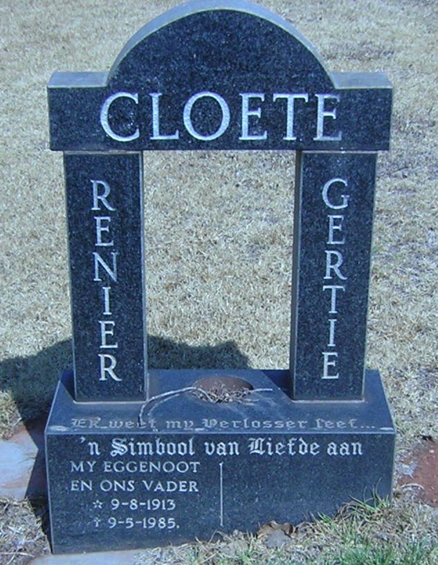 CLOETE Renier 1913-1985 &amp; Gertie