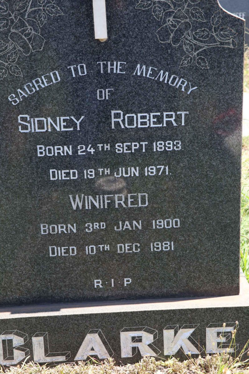 CLARKE Sidney Robert 1893-1971 &amp; Winifred 1900-1981