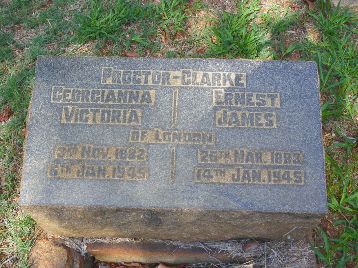 CLARKE Ernest James, PROCTOR 1883-1945 &amp; Georgianna Victoria 1882-1945