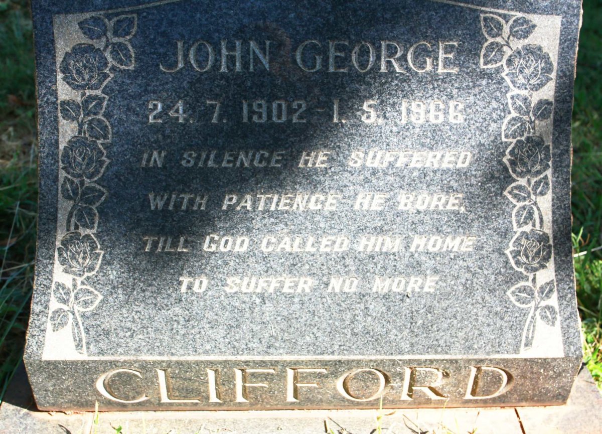 CLIFFORD John George 1902-1966