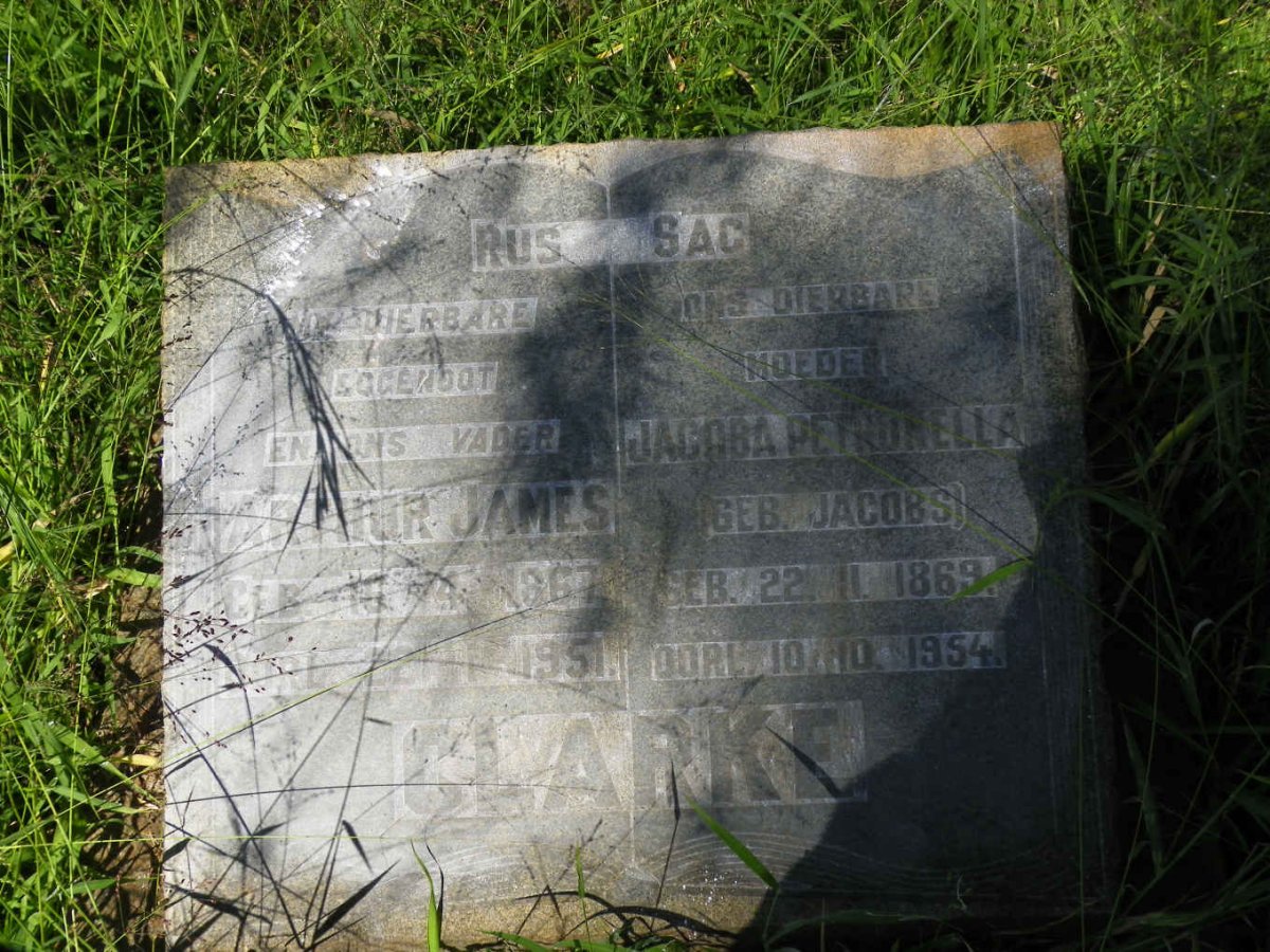 CLARKE Arthur James 1867-1951 &amp; Jacoba Petronella JACOBS 1869-1954