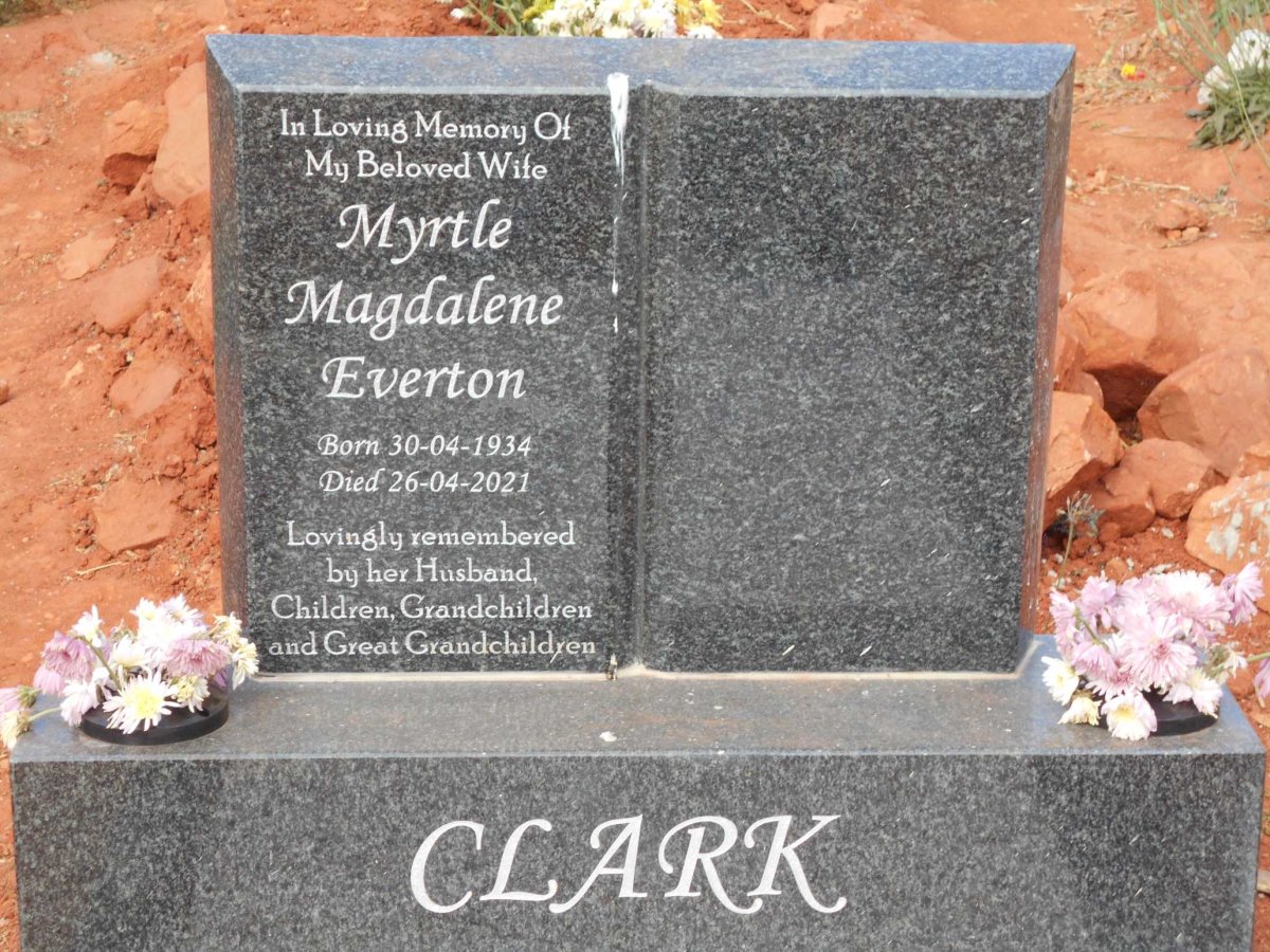 CLARK Myrtle Magdalene Everton 1934-2021
