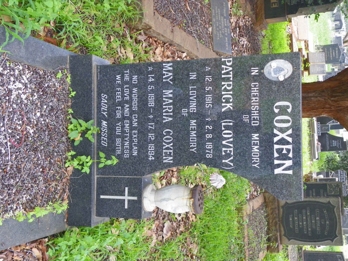 COXEN Patrick 1915-1978 &amp; May Maria 1918-1994