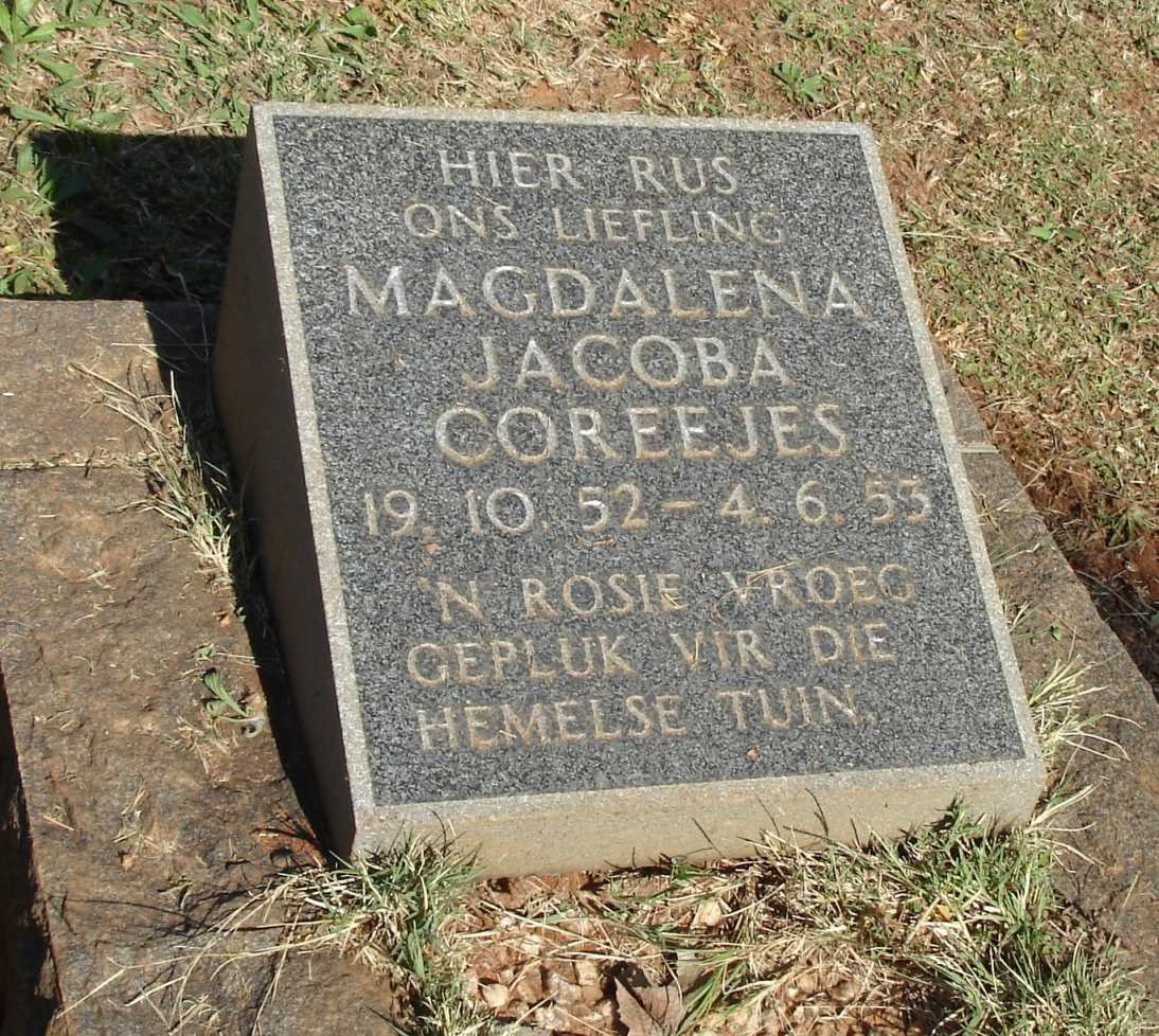 COREEJES Magdalena Jacoba 1952-1953