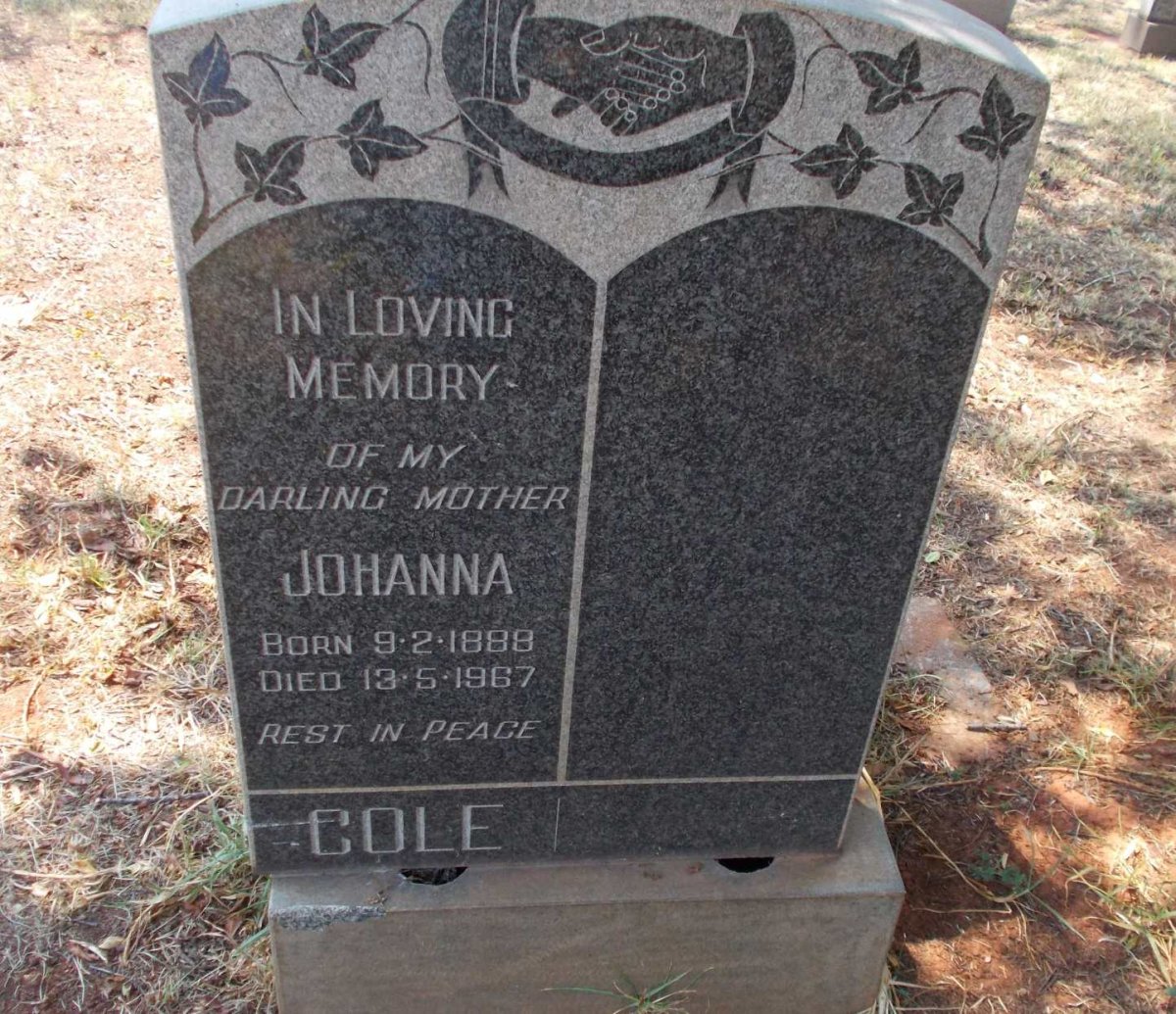 COLE Johanna 1888-1967