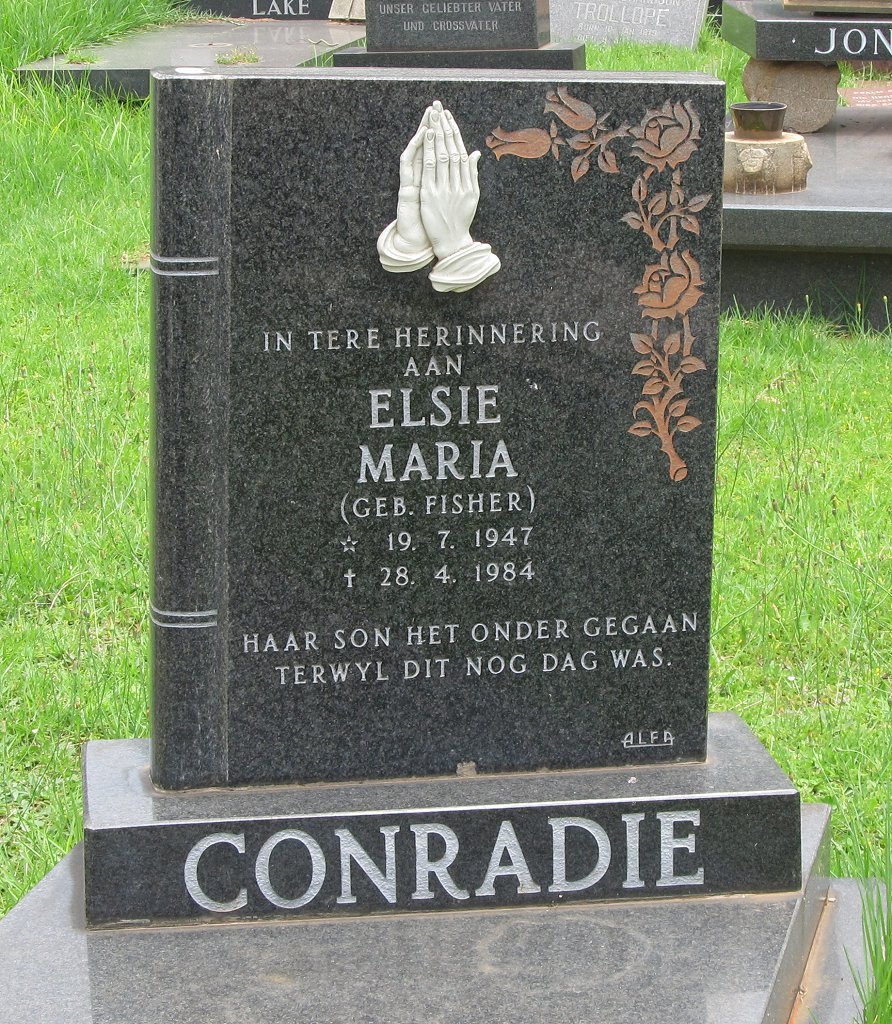 CONRADIE Elsie Maria nee FISHER 1947-1984