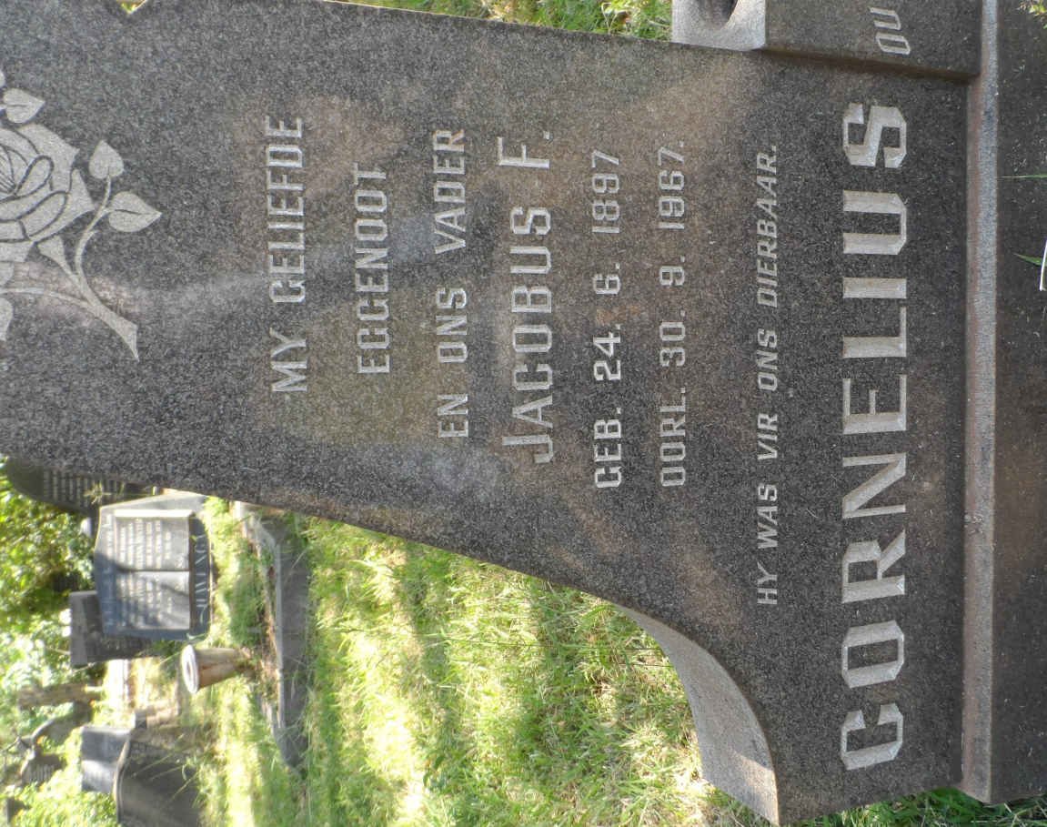 CORNELIUS Jacobus F. 1897-1967