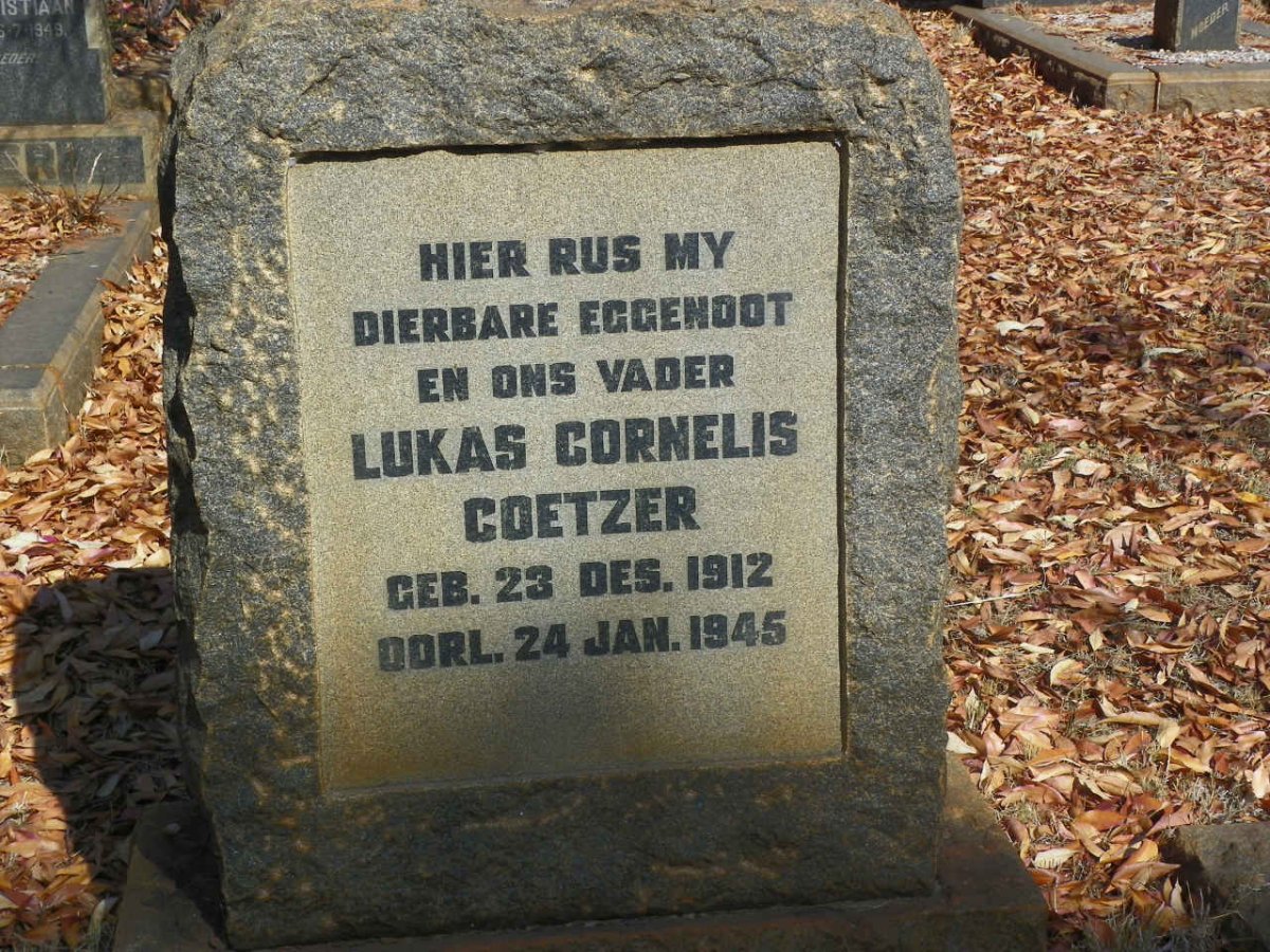 COETZER Lukas Cornelis 1912-1945