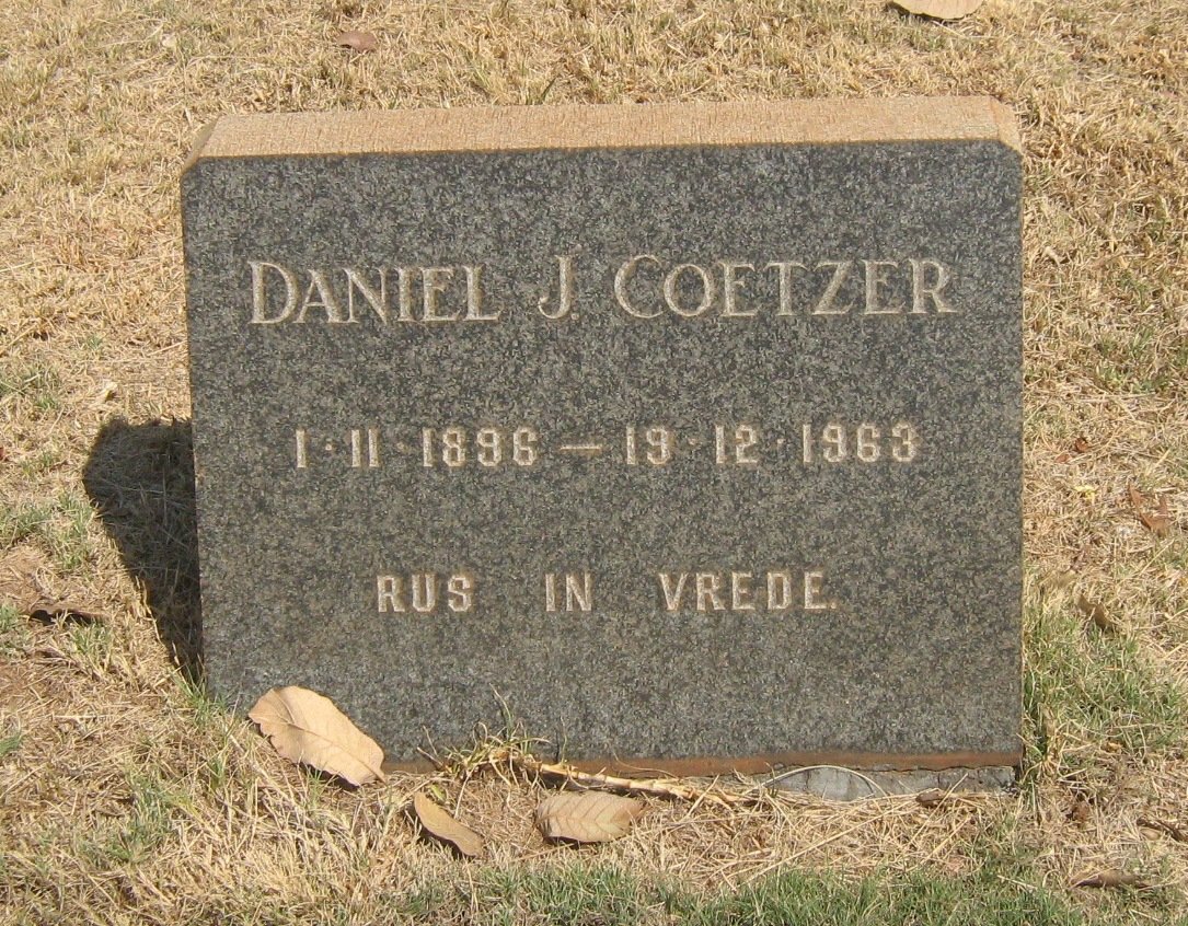 COETZER Daniel J. 1896-1963