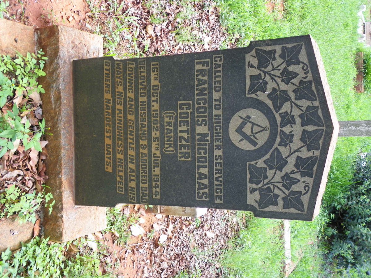 COETZER Francois Nicolaas 1902-1944