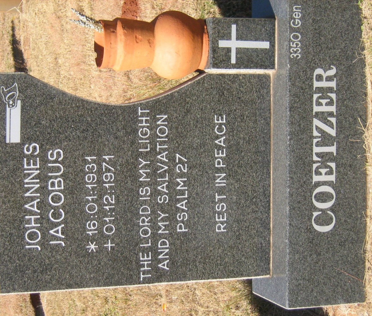COETZER Johannes Jacobus 1931-1971