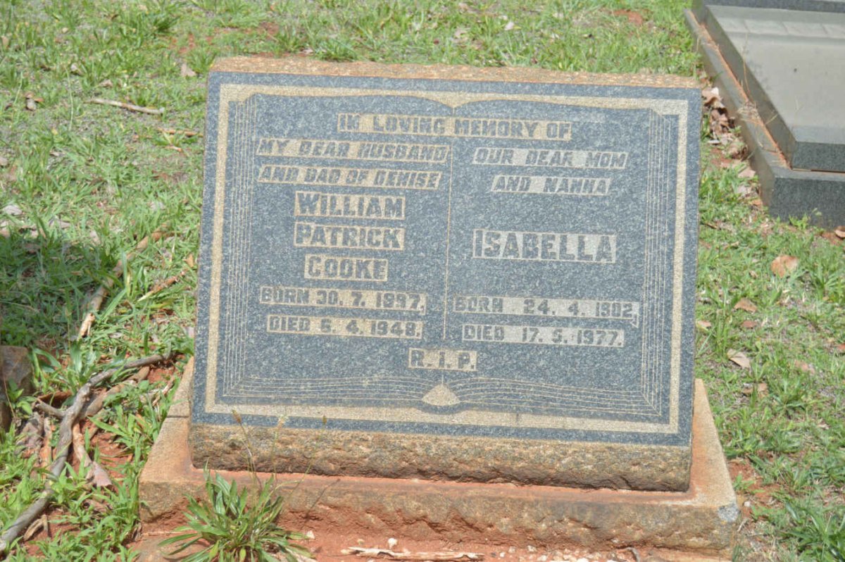 COOKE William Patrick 1897-1948 &amp; Isabella 1902-1977