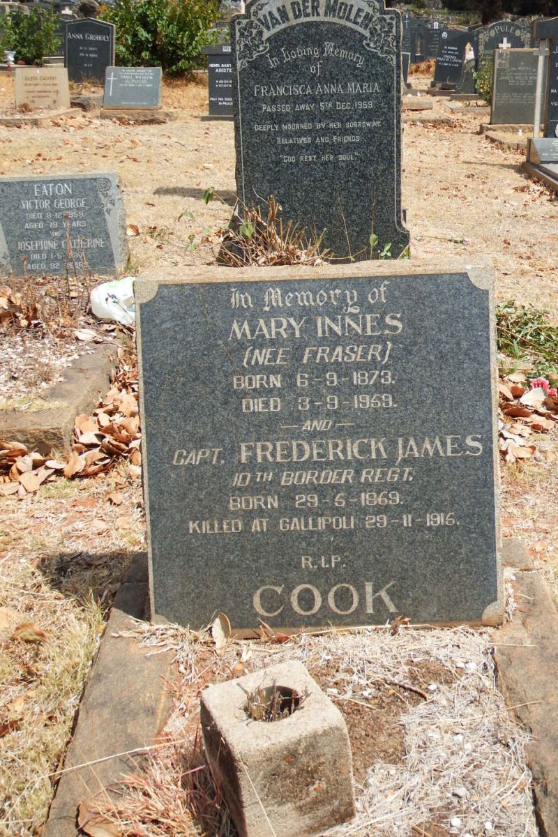 COOK Frederick James 1869-1915 &amp; Mary Innes FRASER 1873-1959