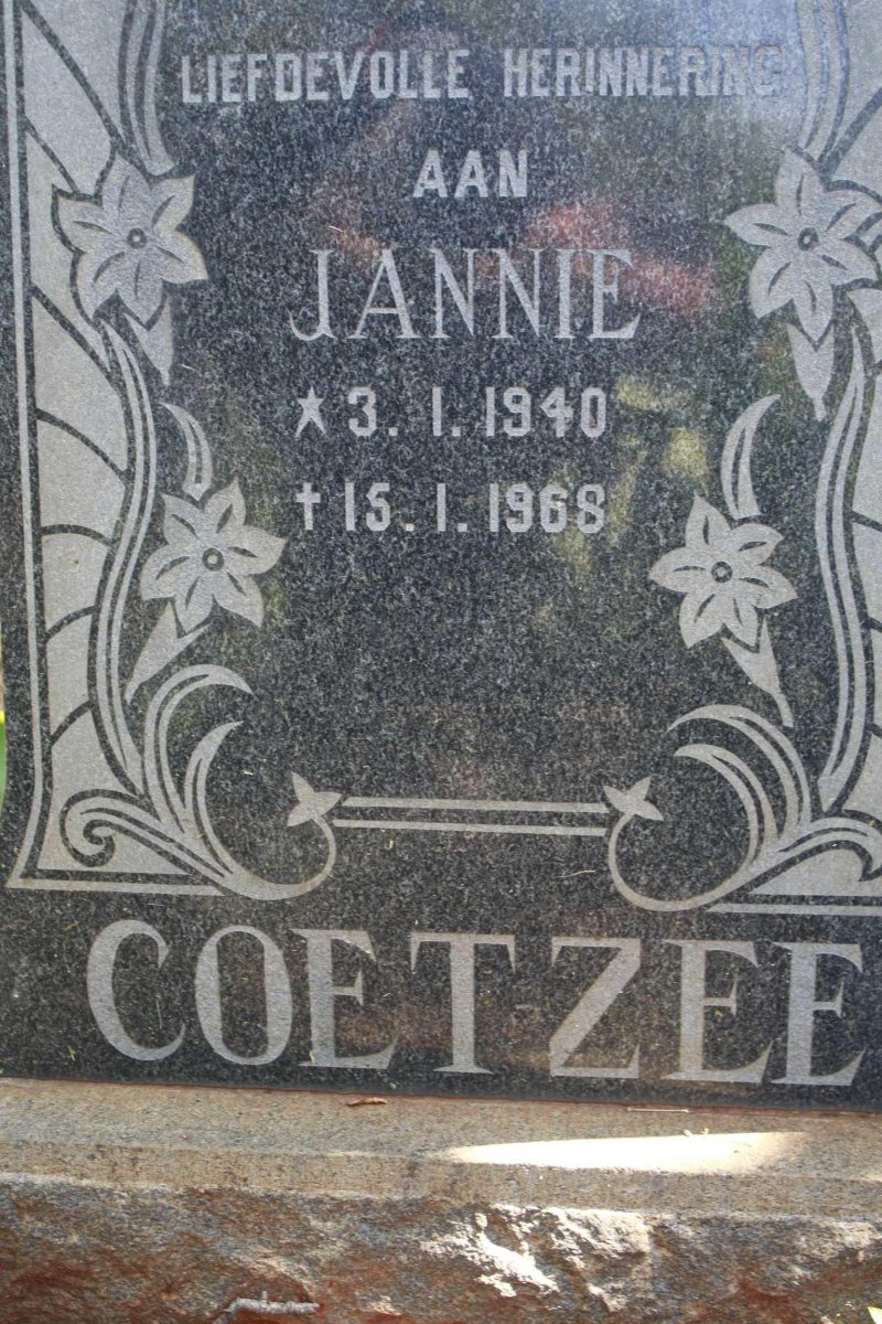 COETZEE Jannie 1940-1968